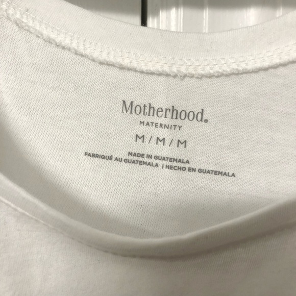 MOTHERHOOD MATERNITY FUTURE FAN GRAPHIC TSHIRT WHITE BASEBALL TANK M - Picture 3 of 9